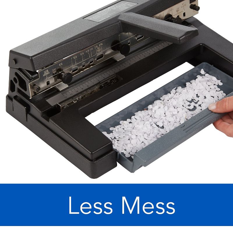 Swingline 40-Sheet Two-to-Four-Hole Adjustable Punch 9/32" Holes Black 74450