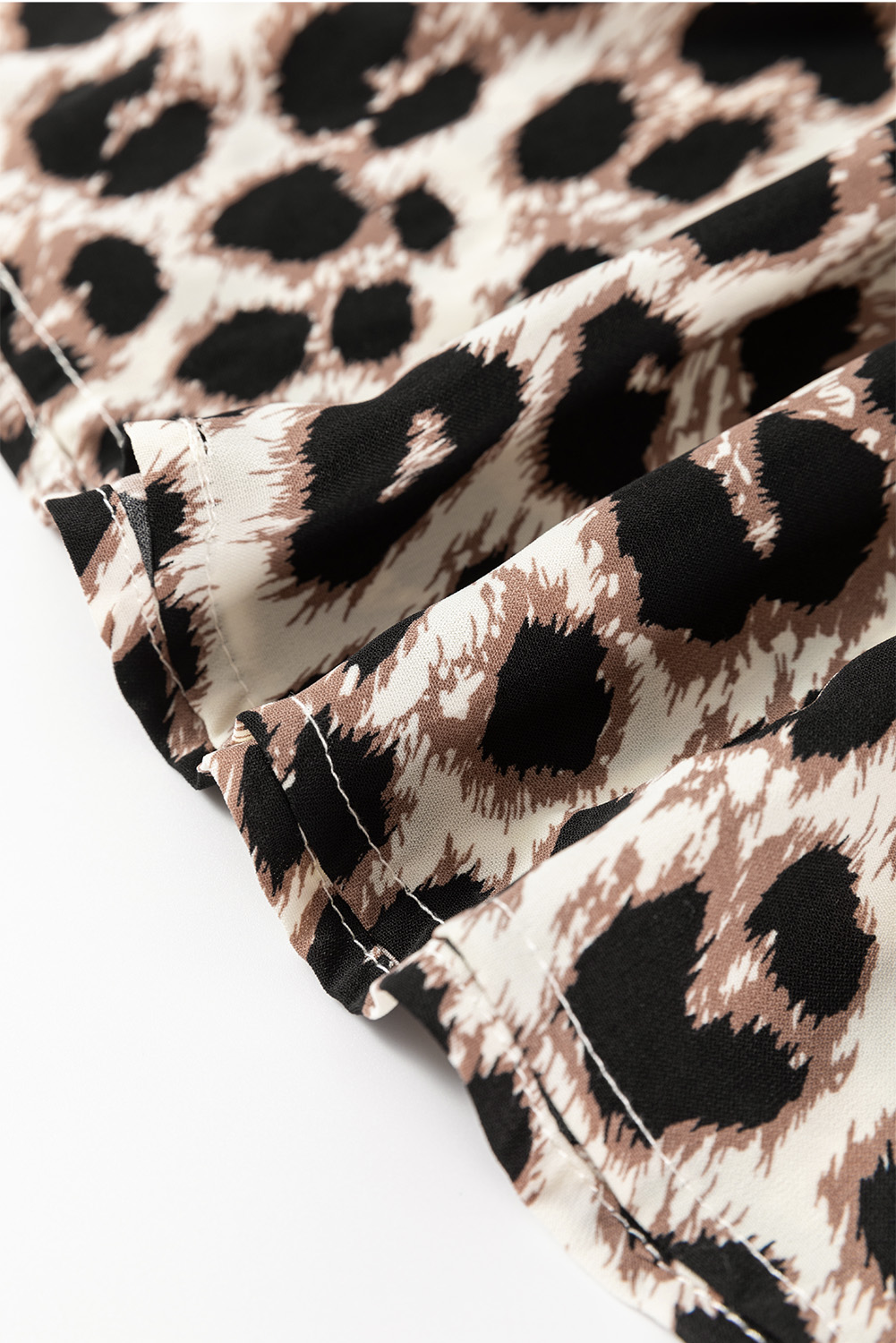 White Frill Mock Neck Sleeveless Tiered Floral Dress