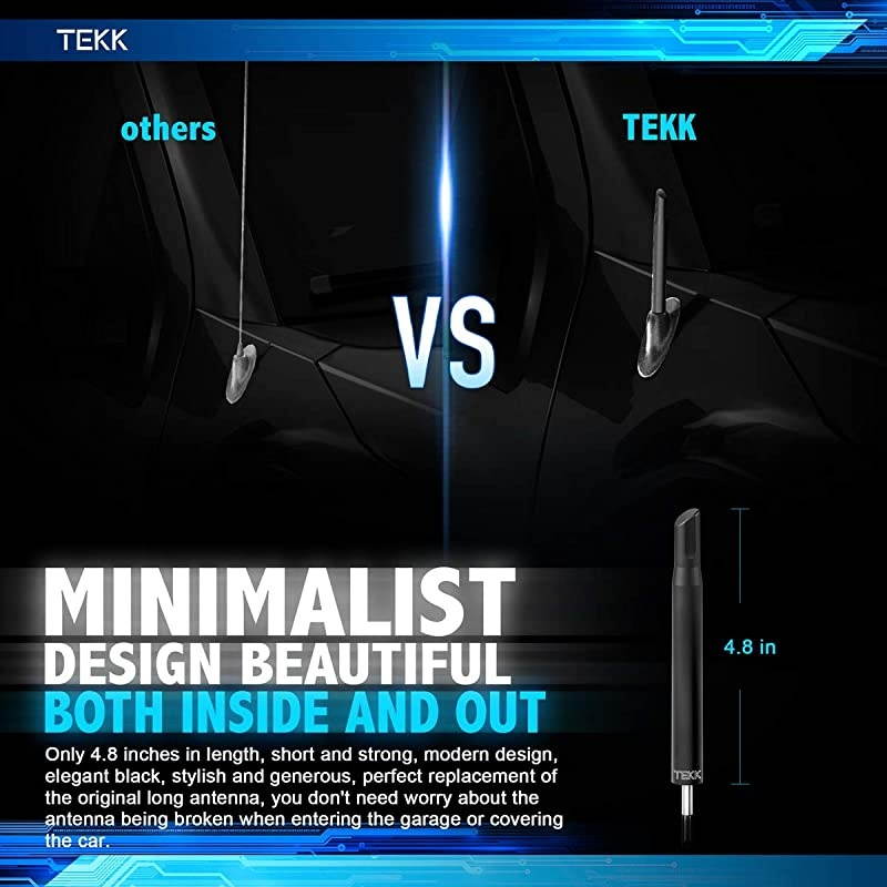 Short Antenna Compatible with 2007-2015 Edge | Designed for Optimized FM/AM Reception | 4.8 Inches