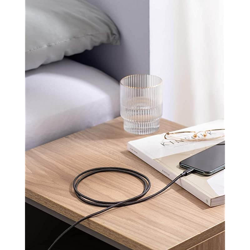 iPhone Charger Cable 6ft Premium Nylon Lightning Cable 2Pack MFi Certified for iPhone Chargers iPhone SEXsXS MaxXRX 8 Plus 76 Plus iPad Pro Air 2 and MoreBlack