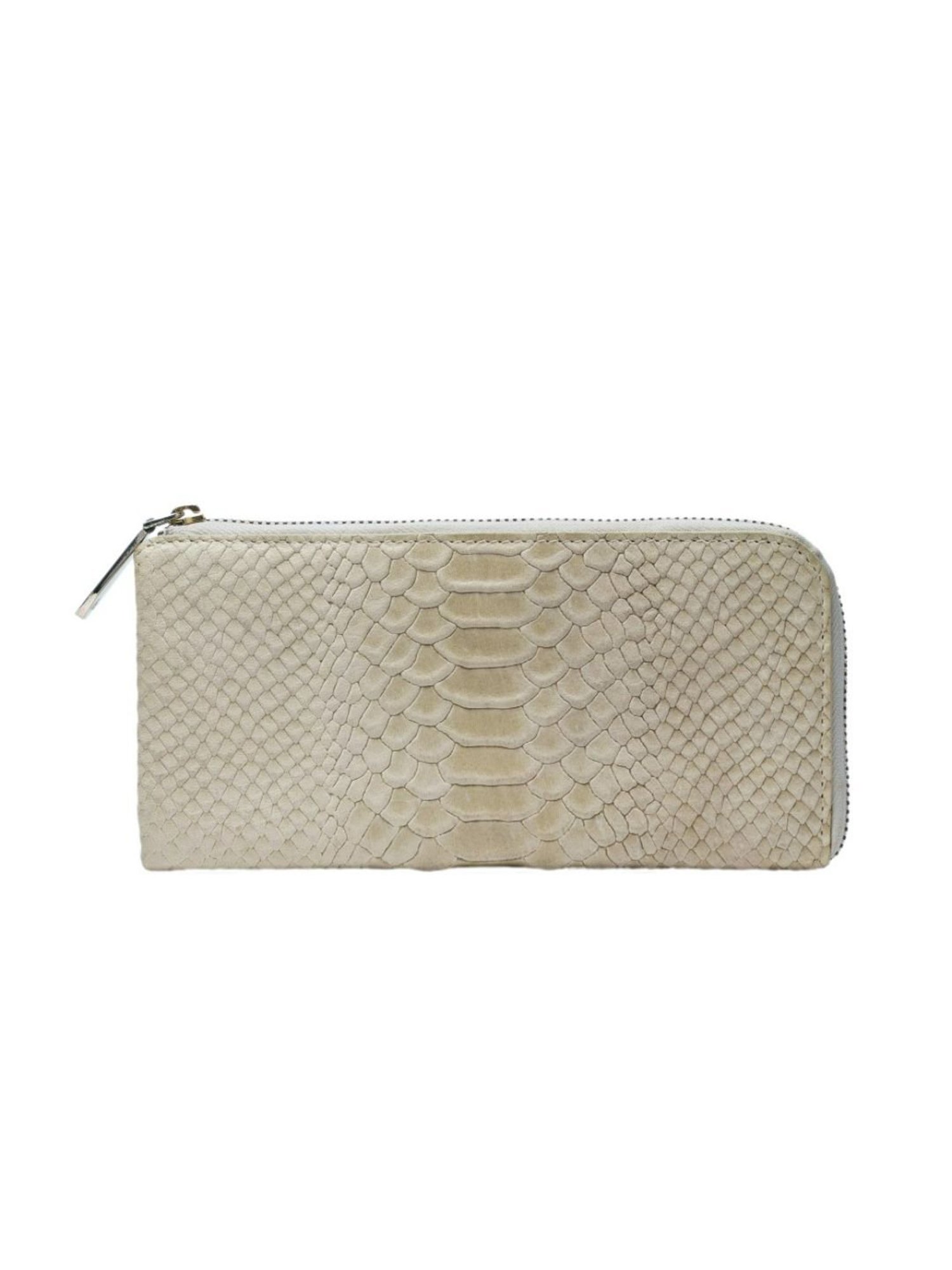 RI2K London Cream Leather Animal Effect Zip around Wallet