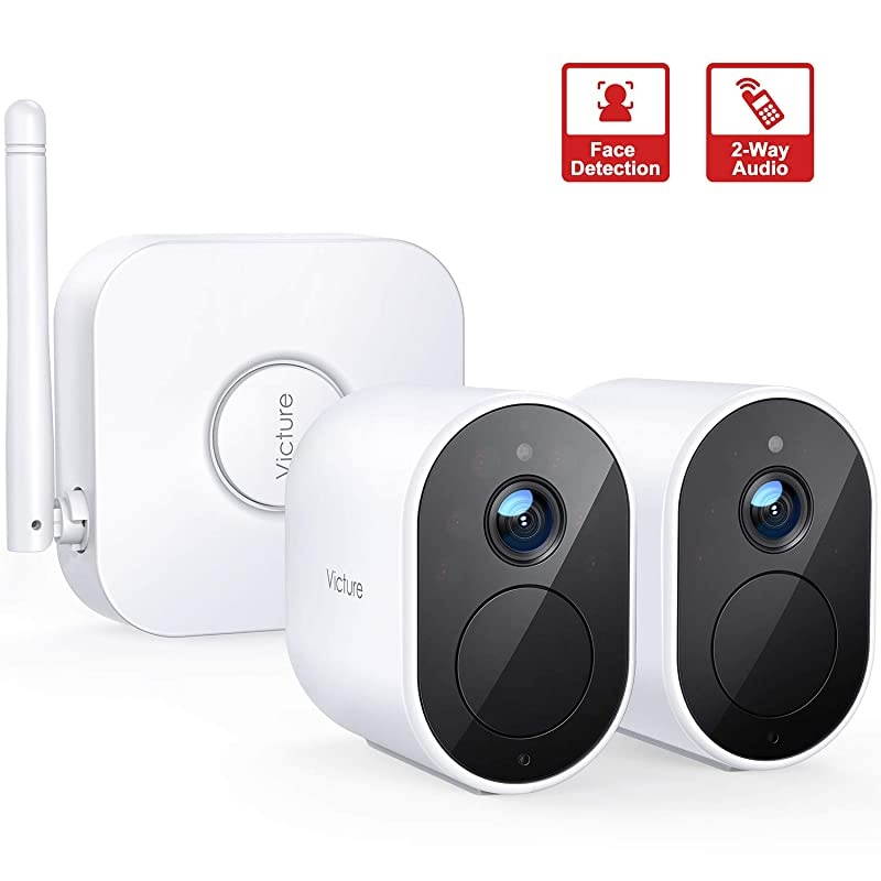 Wireless Security Camera System,1080P Home Security Camera System, Rechargeable Battery 180-Day Battery Life, Face Recognize, IP65 Weatherproof, HD Night Vision, 2-Way Audio, Cloud Service