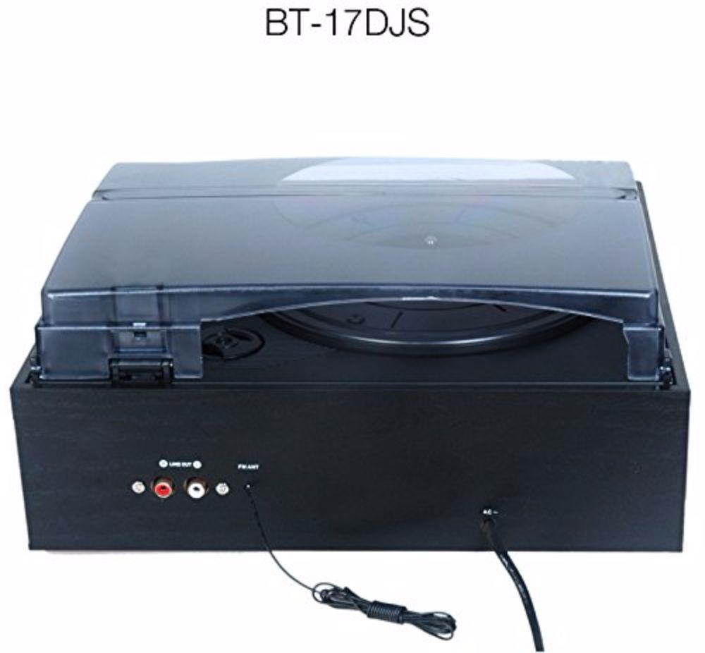 Boytone Bundle BT-17DJS 3-speed Stereo Turntable, with 2 extra ceramic needles, Belt Drive, 2 built in Speakers