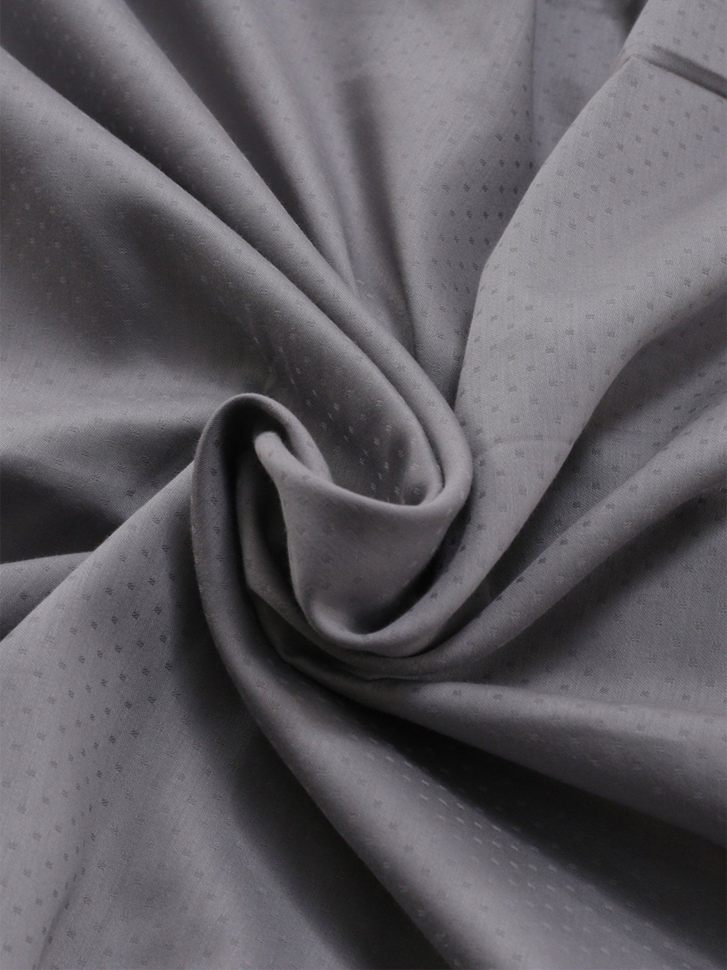 Maspar Colorart Clemonte Self Grey 200 TC Cotton King Bed Sheet with 2 Pillow Covers