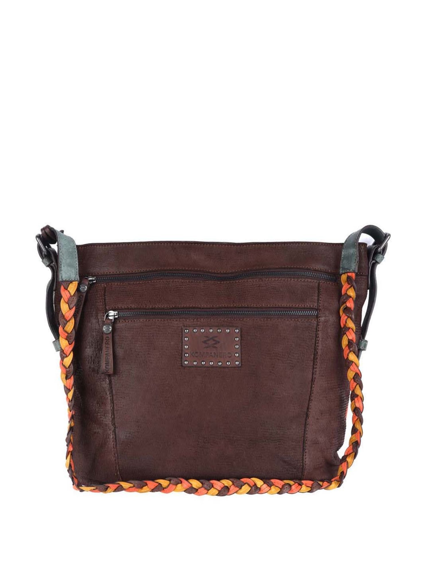 KOMPANERO Multicolor Textured Large Shoulder Bag