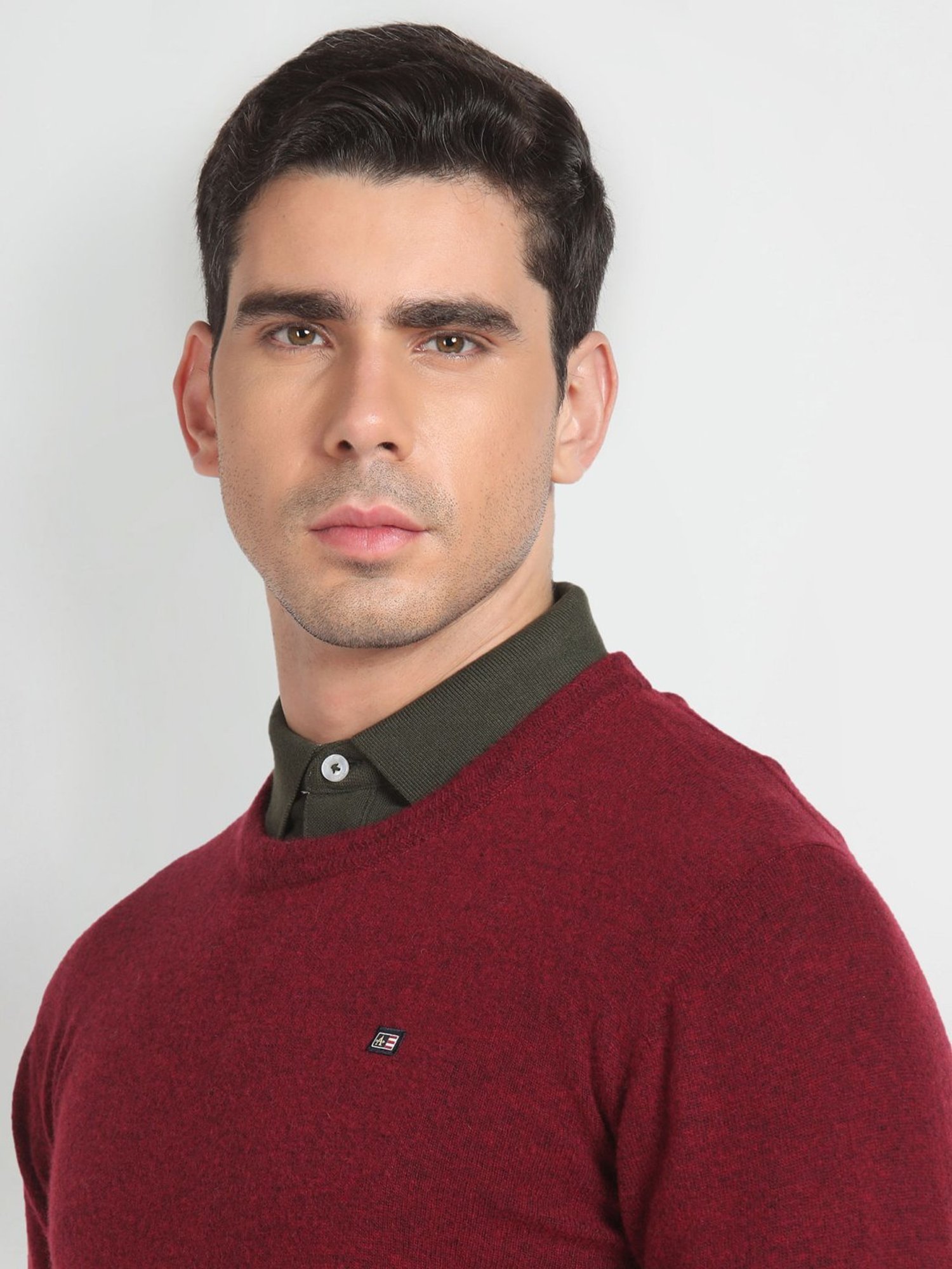 Arrow Sport Red Regular Fit Sweater