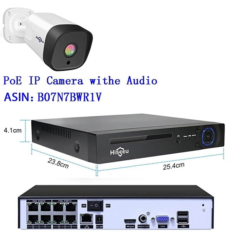 8Channel PoE Network Video RecorderH265x CompressionSupported 8CH 5MP4MP3MP1080P ONVIF IP CameraMotion AlarmAppEmail Alerts247Motion RecordUSB BackupVGA and HDMI Output NO HDD