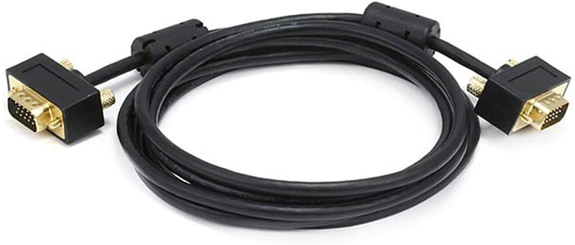 Monoprice 106360 6-Feet Ultra Slim Super VGA Male to Male Monitor Cable with Ferrites