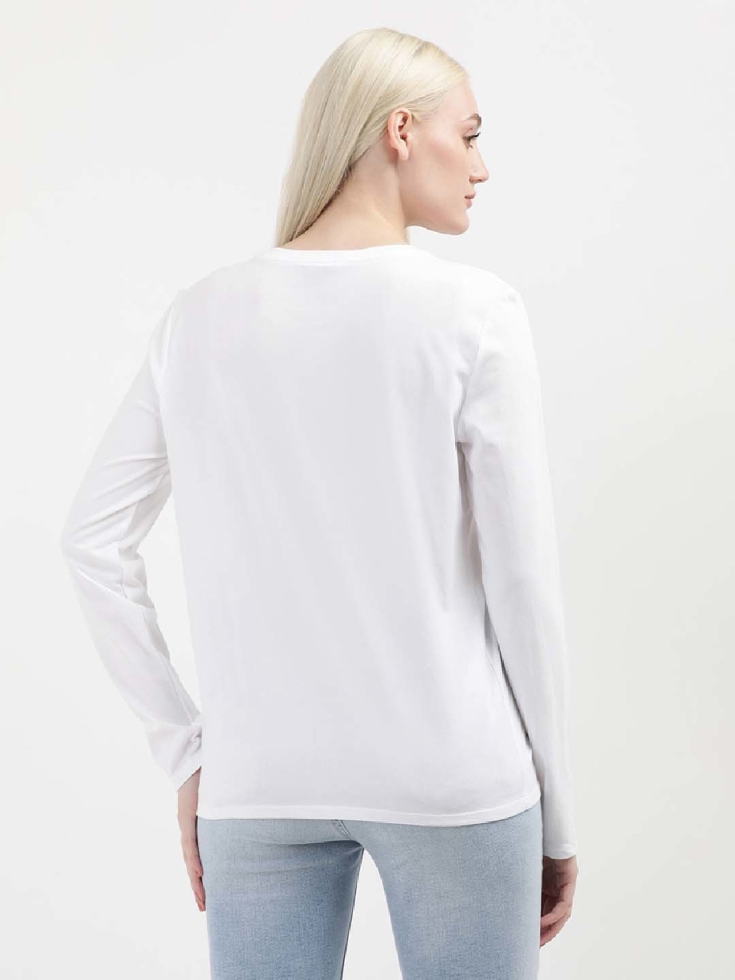 TOMMY HILFIGER White Cotton Logo Print T-Shirt