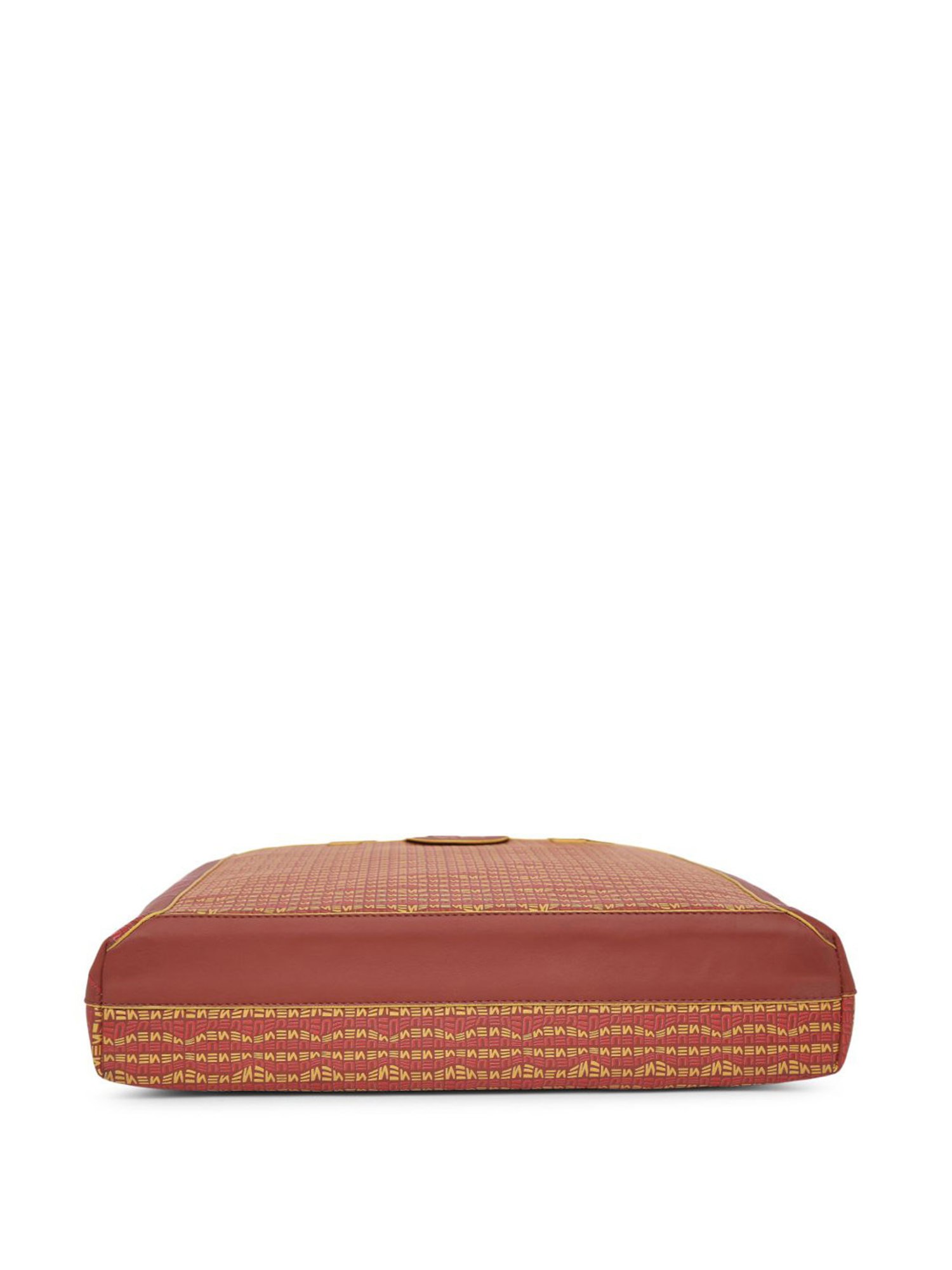 Eume Dragonfly Hot Sauce Red Leather Printed Tote Handbag with Pouch