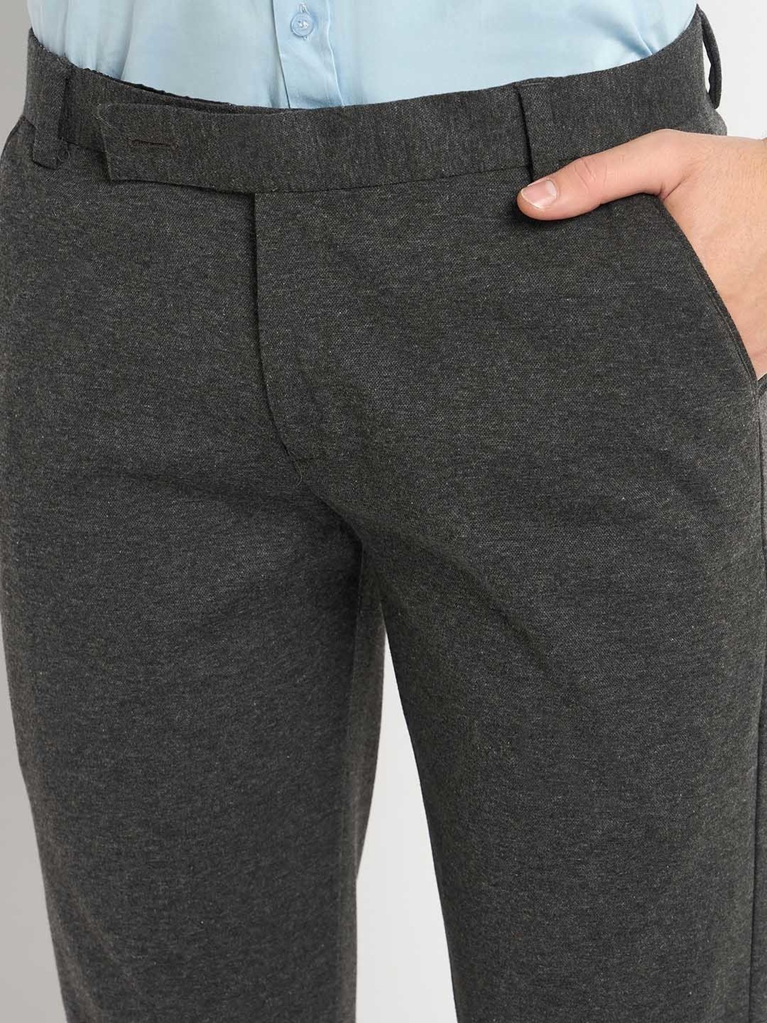 Club York Charcoal Melange Regular Fit Two Piece Suit