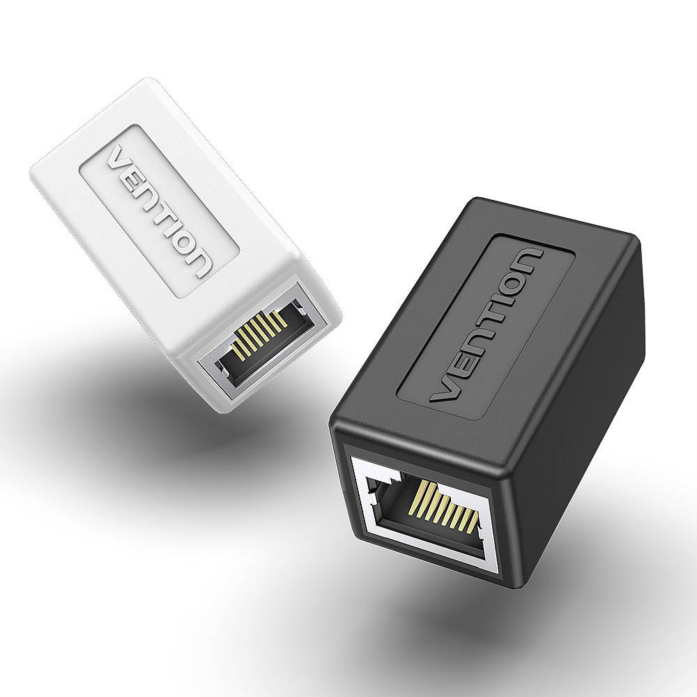 Vention IPVB0-10 RJ45 Connector Cat.6 FTP Keystone Jack Coupler for Network Cable Extension Black 10 Pieces