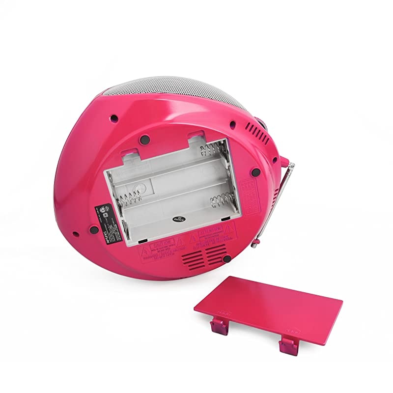 Portable CD Player with AM FM Radio Potable radios Boom Box with Aux Linein Pink