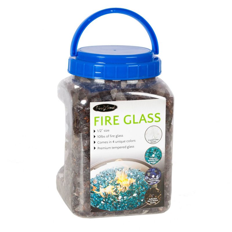 American Fireglass 10 LB Bag 1/2 Inch Reflective Fireplace & Firepit Fire Glass, Copper