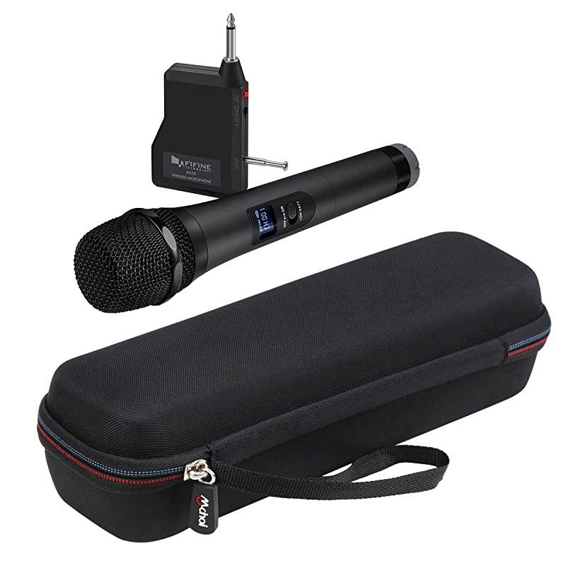 Hard Portable Case Compatible with Fifine Handheld Dynamic Microphone Wireless mic System K025Case Only