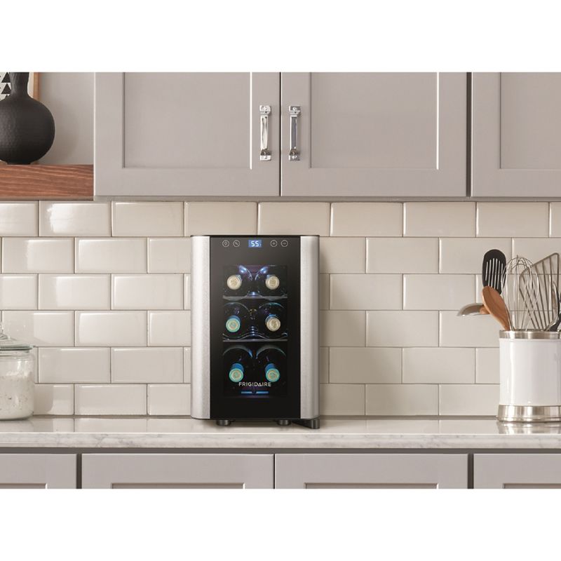 Frigidaire 6 Bottle Stainless Steel Wine Cooler Black - FFWC0622US