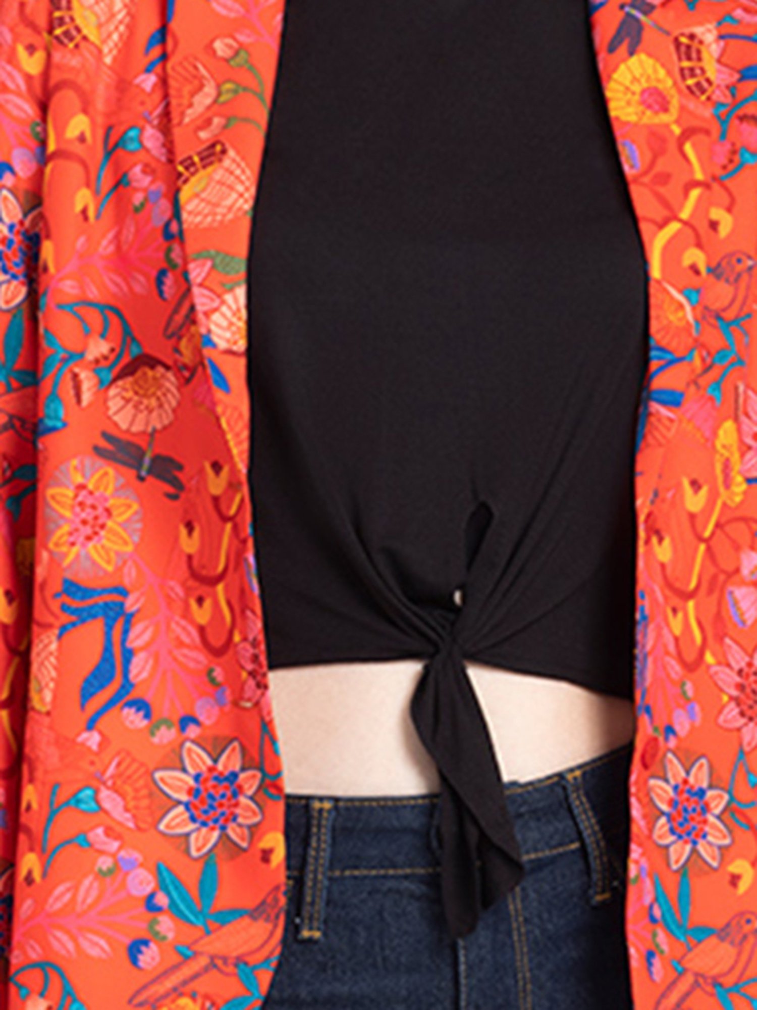 SHAYE Red Floral Print Blazer