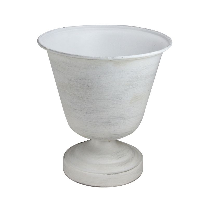 Allstate Floral 10.25" Weathered Outdoor Urn Planter - White