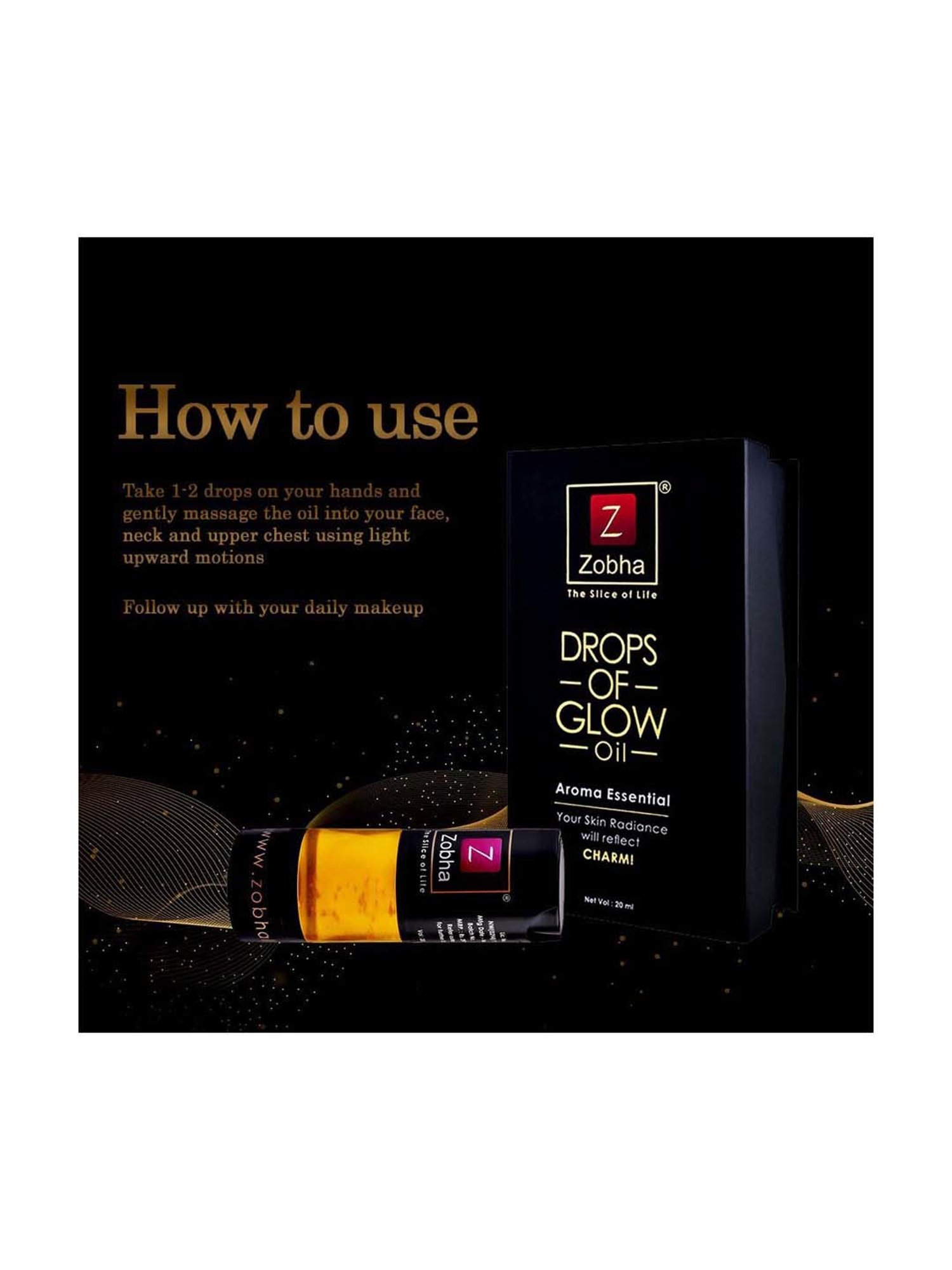 Zobha Drops of Glow Precious 24K Gold Facial Glow - 20 ml