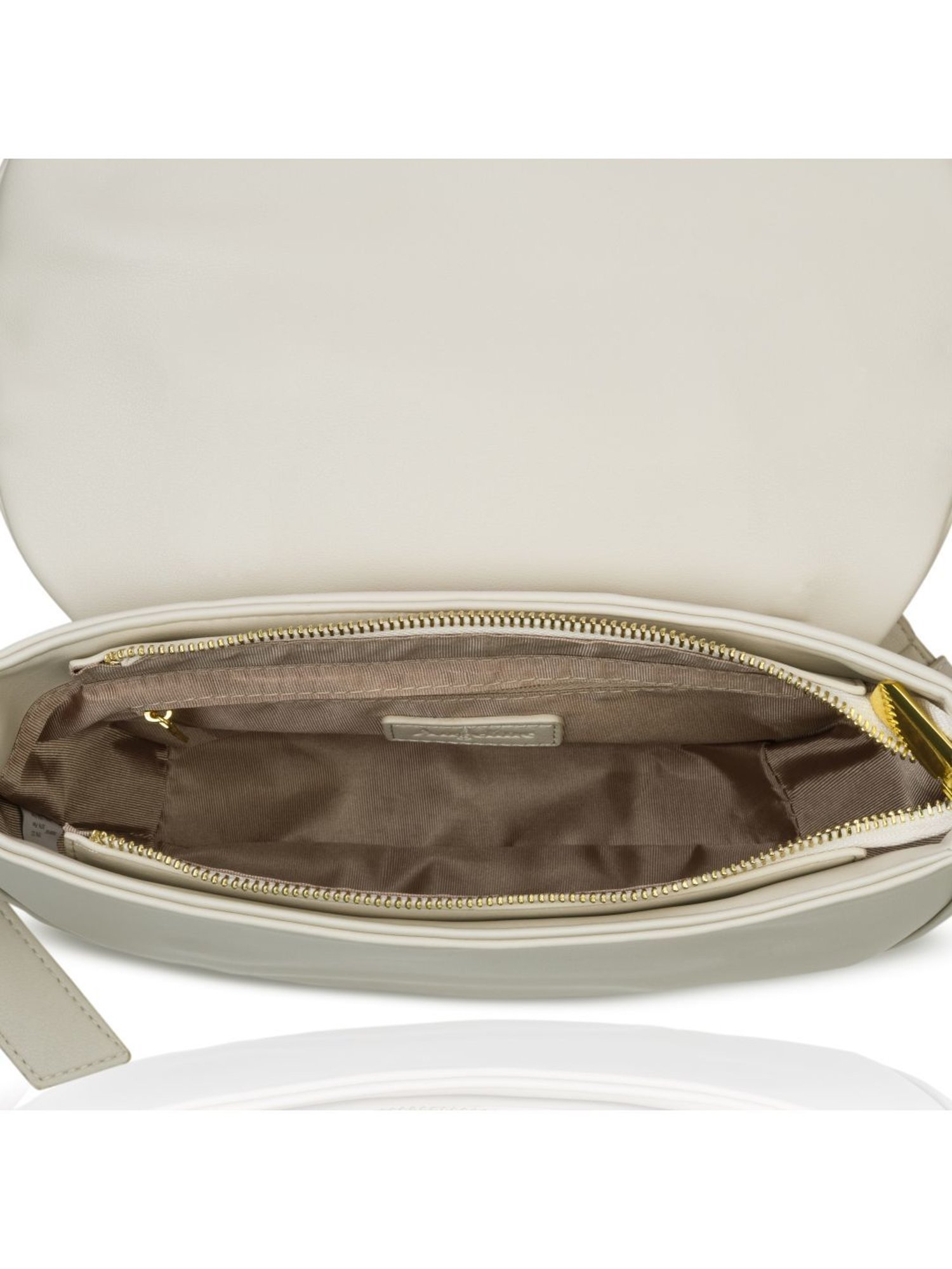 Angeline White Solid Medium Sling Handbag