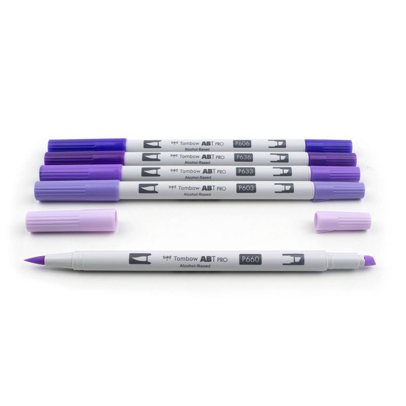 5ct ABT PRO Dual-Tip Alcohol Based Art Markers Purple Tones - Tombow