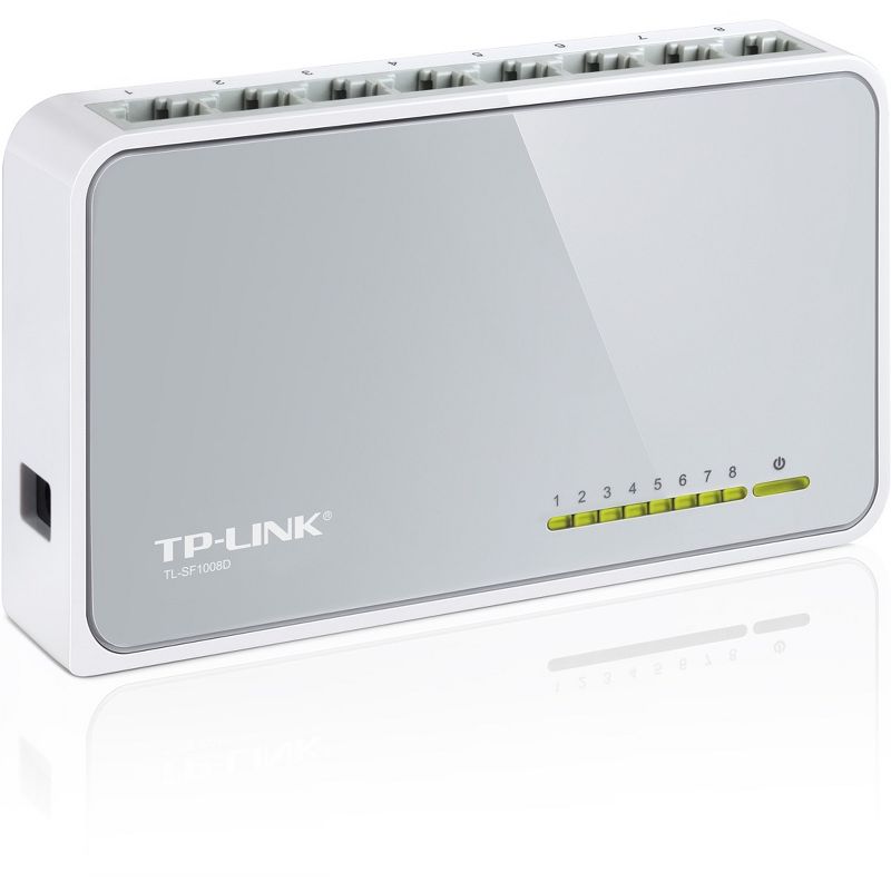 TP-LINK TL-SF1008D 8-port 10/100Mbps Desktop Switch - 8 Ports - 8 x RJ-45 - 10/100Base-TX