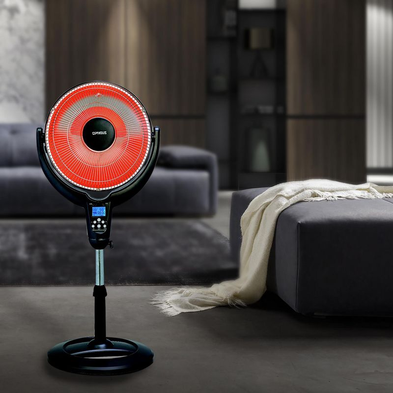 Optimus 14in Oscillating Pedestal Digital Dish Heater with Remote