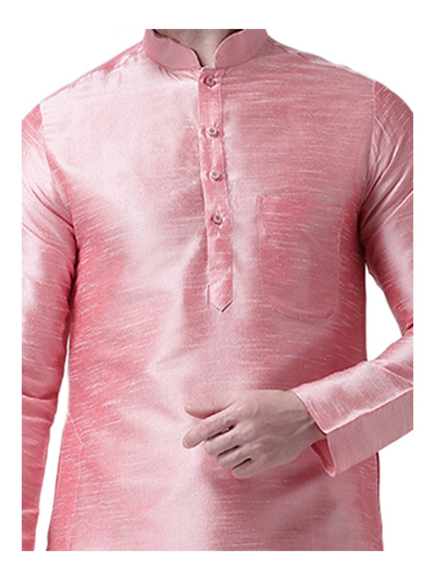SG LEMAN Peach Kurta Bottom Set
