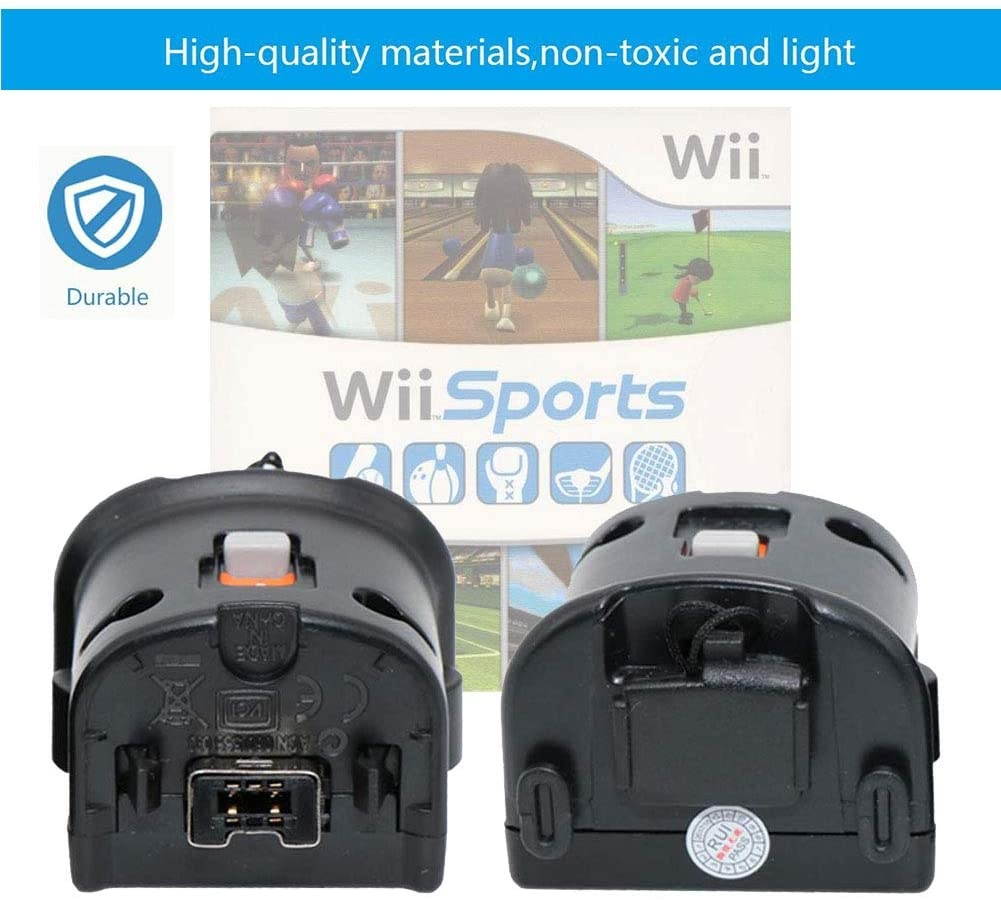 AndThere Wii Remote Motion Plus Adapter Sensor Tracking Replacement for Nintendo Wii Wii U Remote Controller, Black