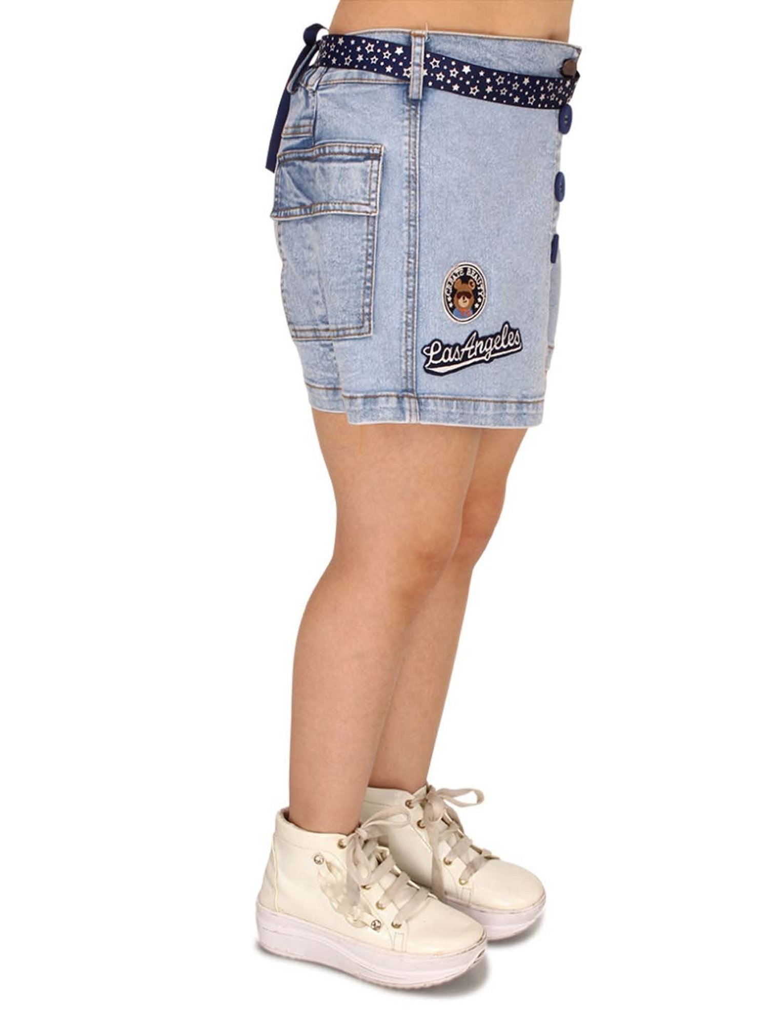 United Colors of Benetton Kids White Solid Shorts