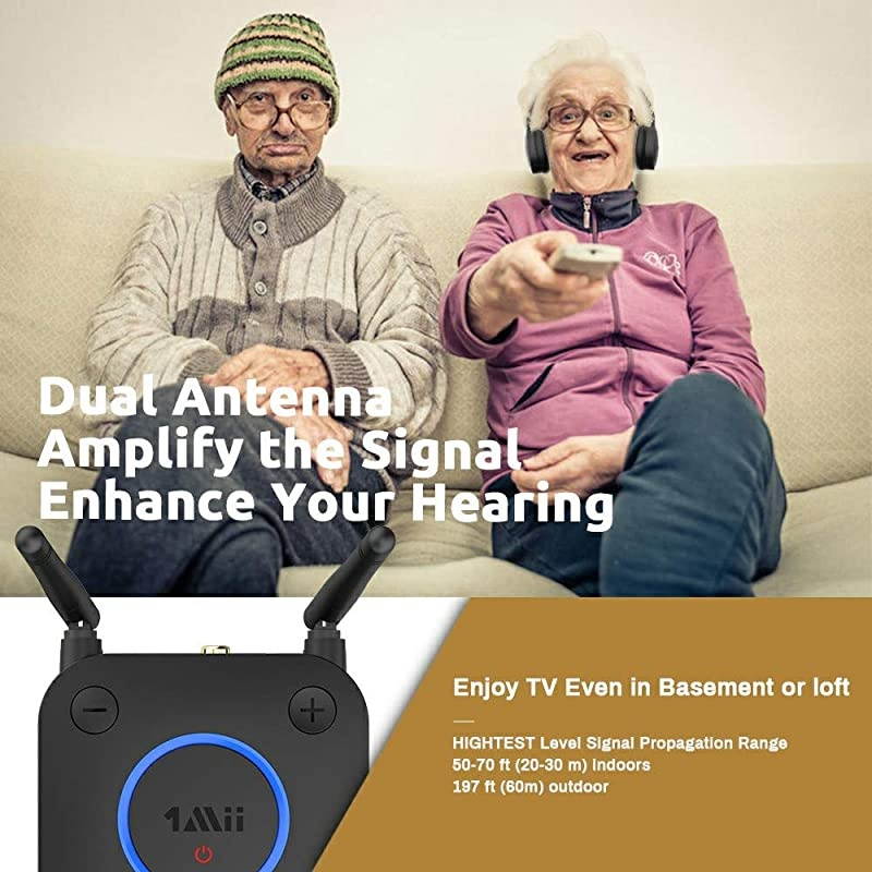 Bluetooth 50 Transmitter for TV to Wireless HeadphoneSpeaker Bluetooth Adapter for TV wVolume Control AUXRCAOpticalCoaxial Audio Input Plug n Play AptX Low Latency