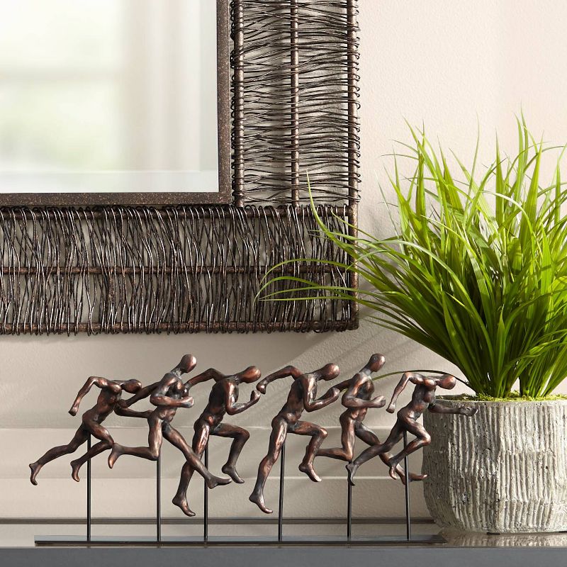 Dahlia Studios Marathon 17 3/4" Wide Metal Sculpture