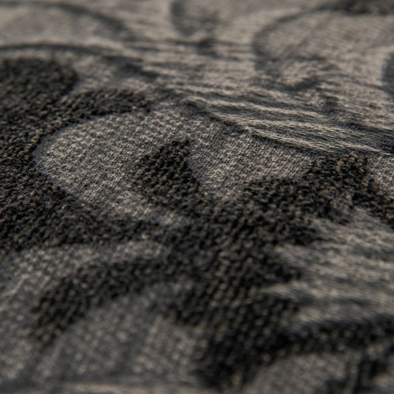 20"x20" Oversize Floral Print Square Throw Pillow Gray - Rizzy Home