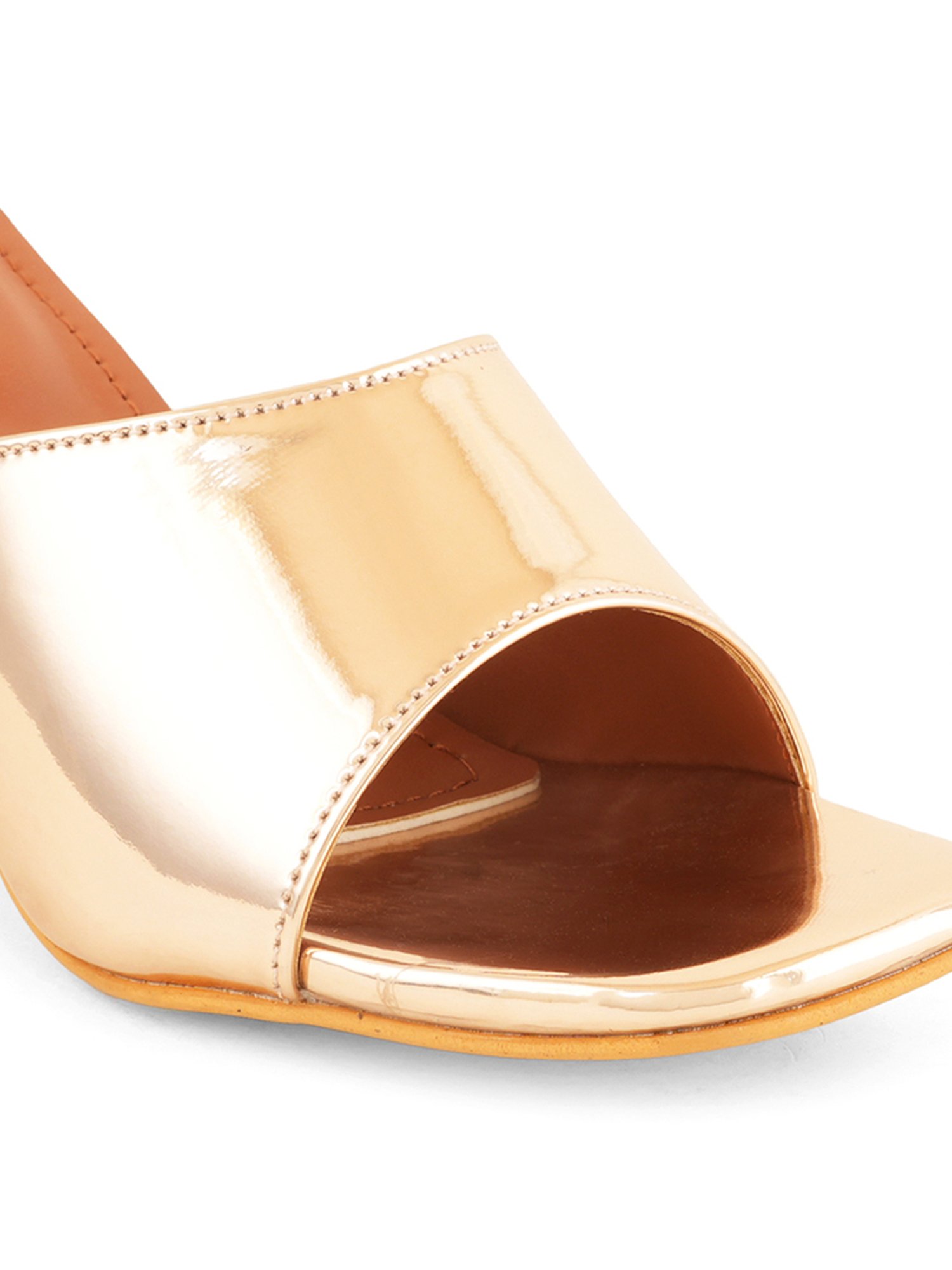 Scentra Women's Rose Gold Casual Sandals