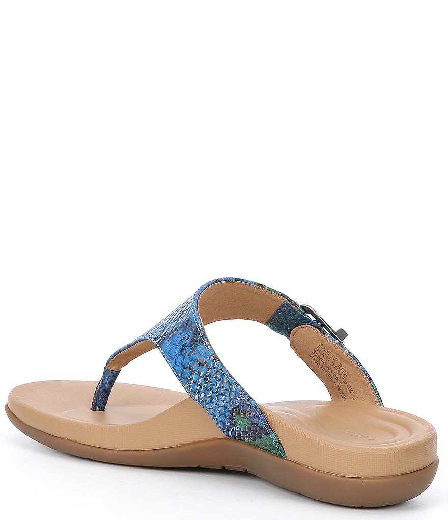 Aetrex Rita Perforated Thong Slide Water-Friendly Sandals