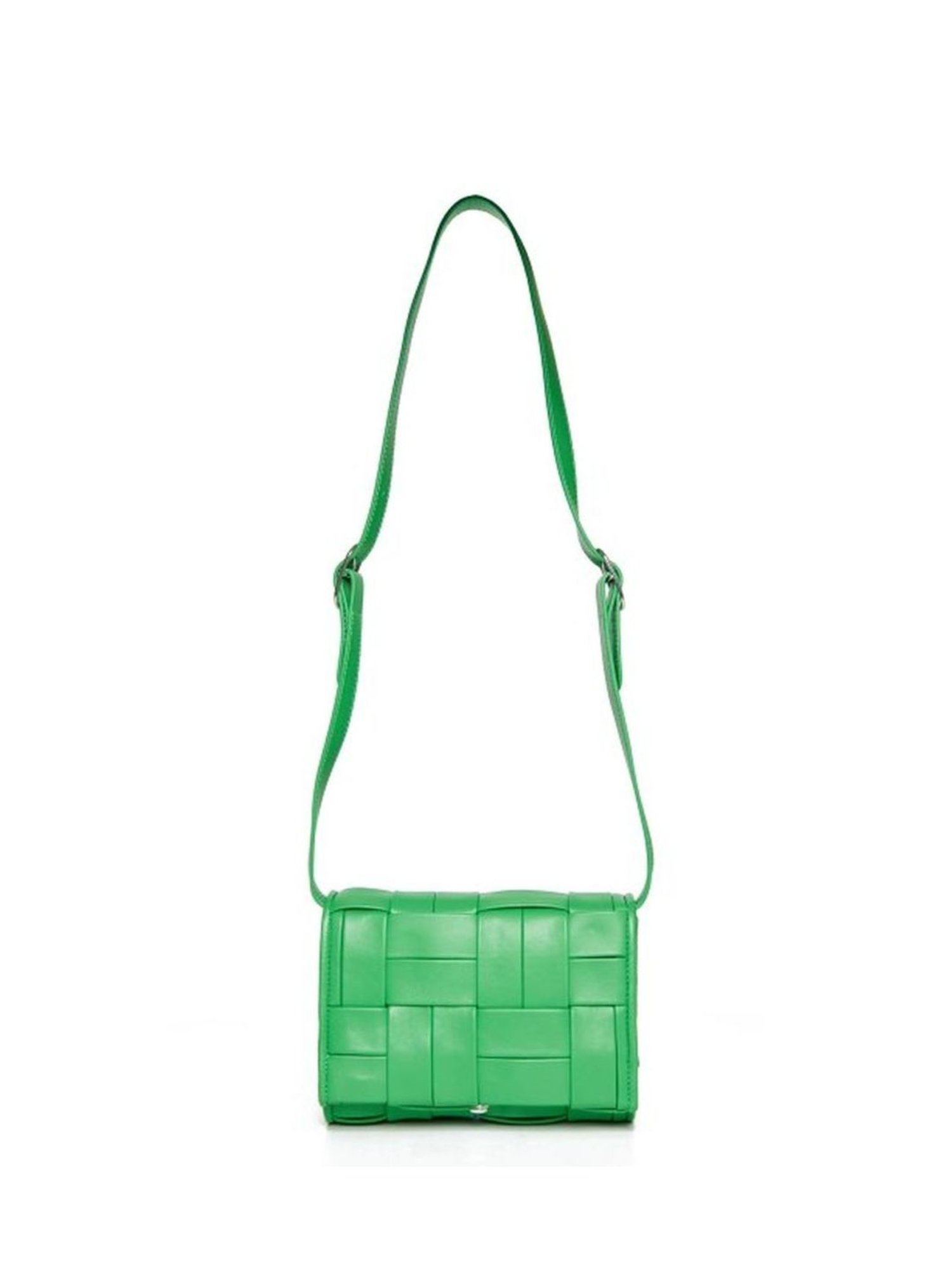 Themoire Teatree Feronia Flat Weaved Cross Body Bag