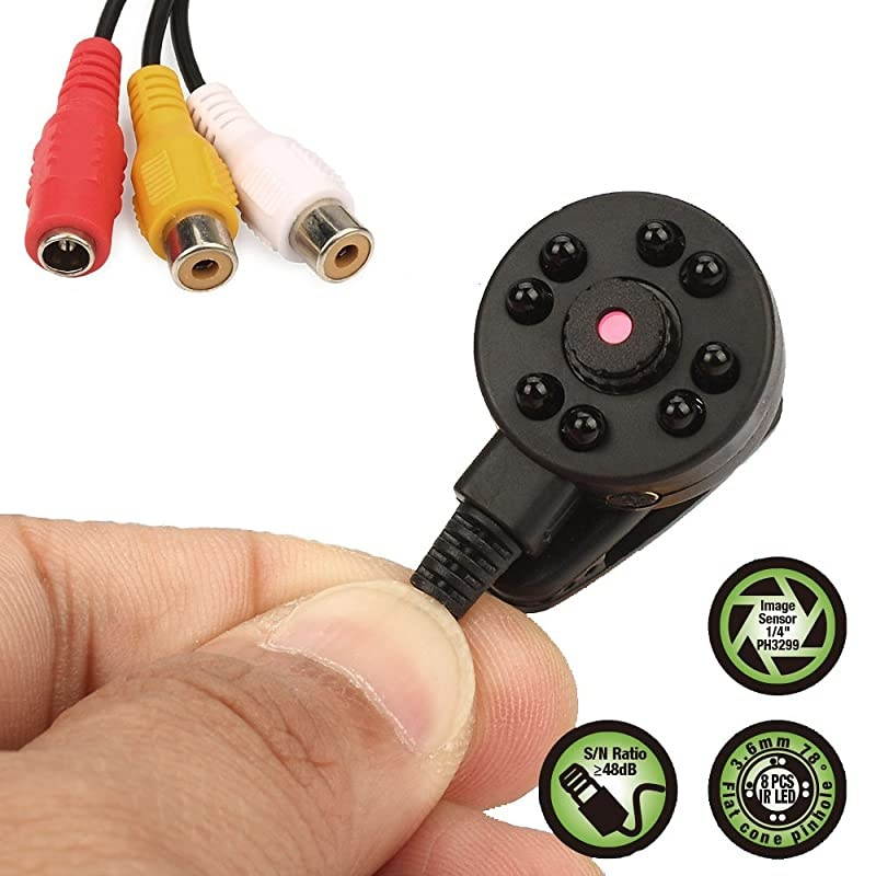 CCTV Mini Spy Security Camera Hd 36mm 90degree 1000tvl 8PCS Infrared IR LEDs Night Vision Hidden Mini CCTV Surveillance Camera