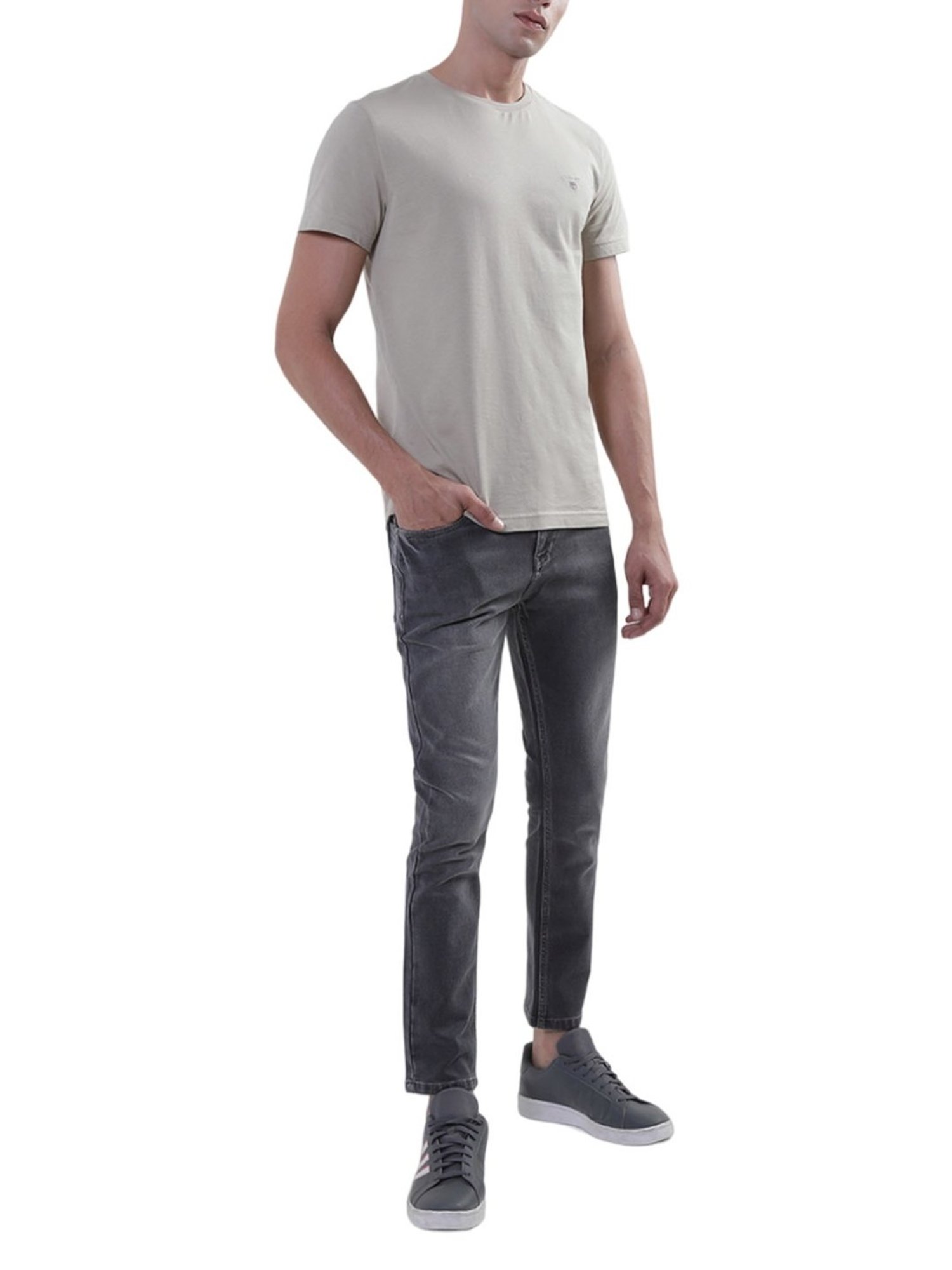 Gant Beige Cotton Regular Fit T-Shirt
