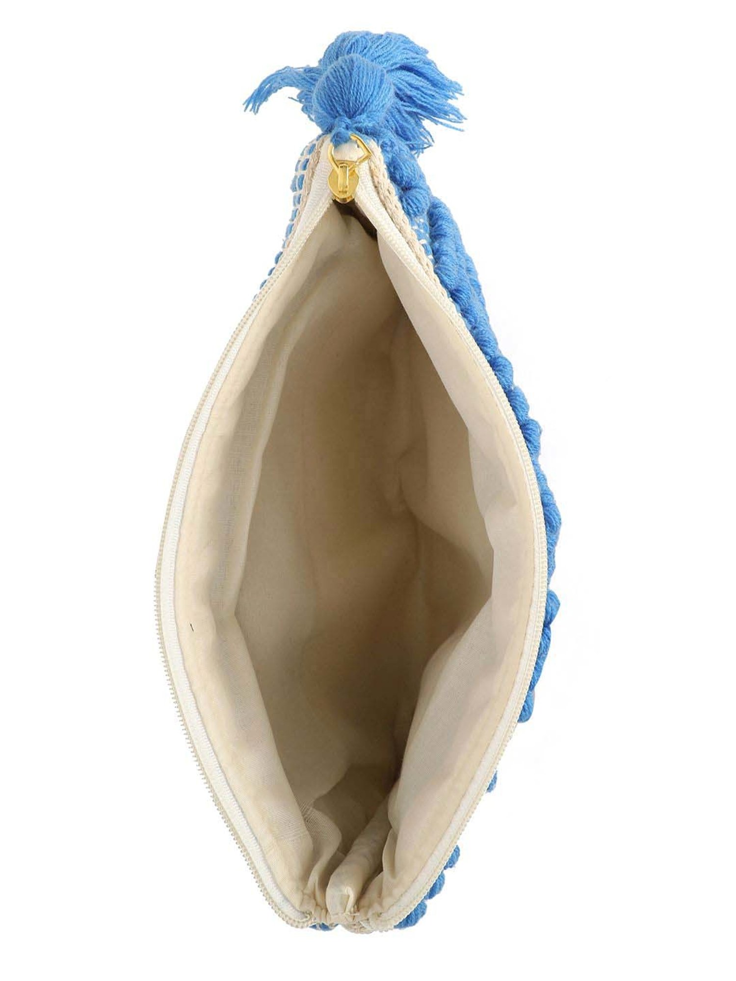 NR by Nidhi Rathi Blue Fabric Clutch