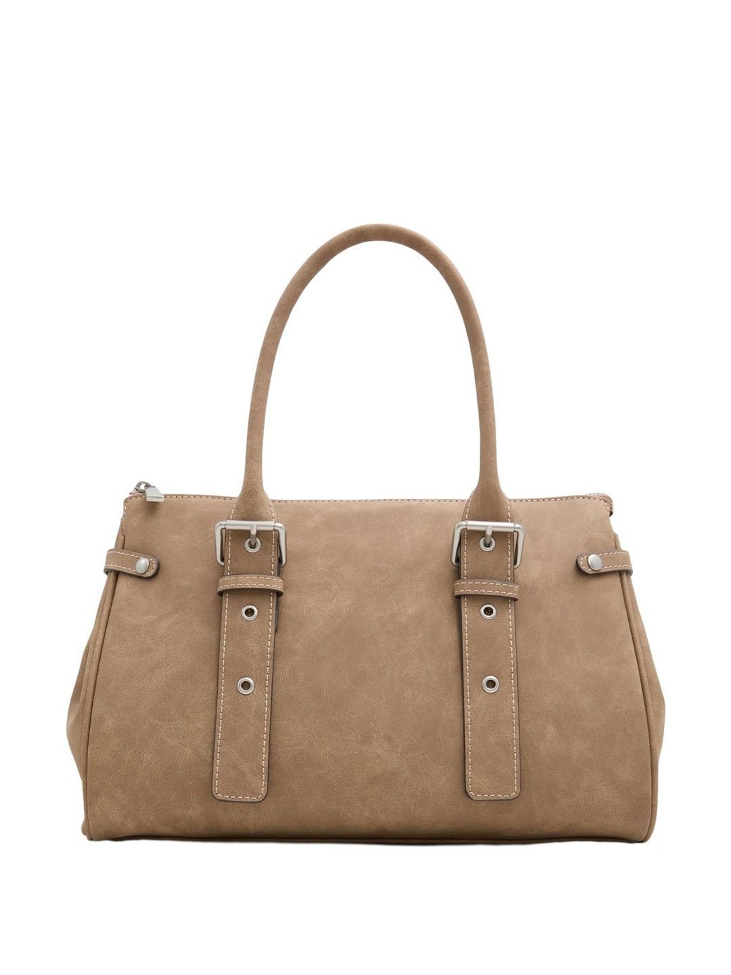 Call It Spring Beige Solid Large Satchel Handbag