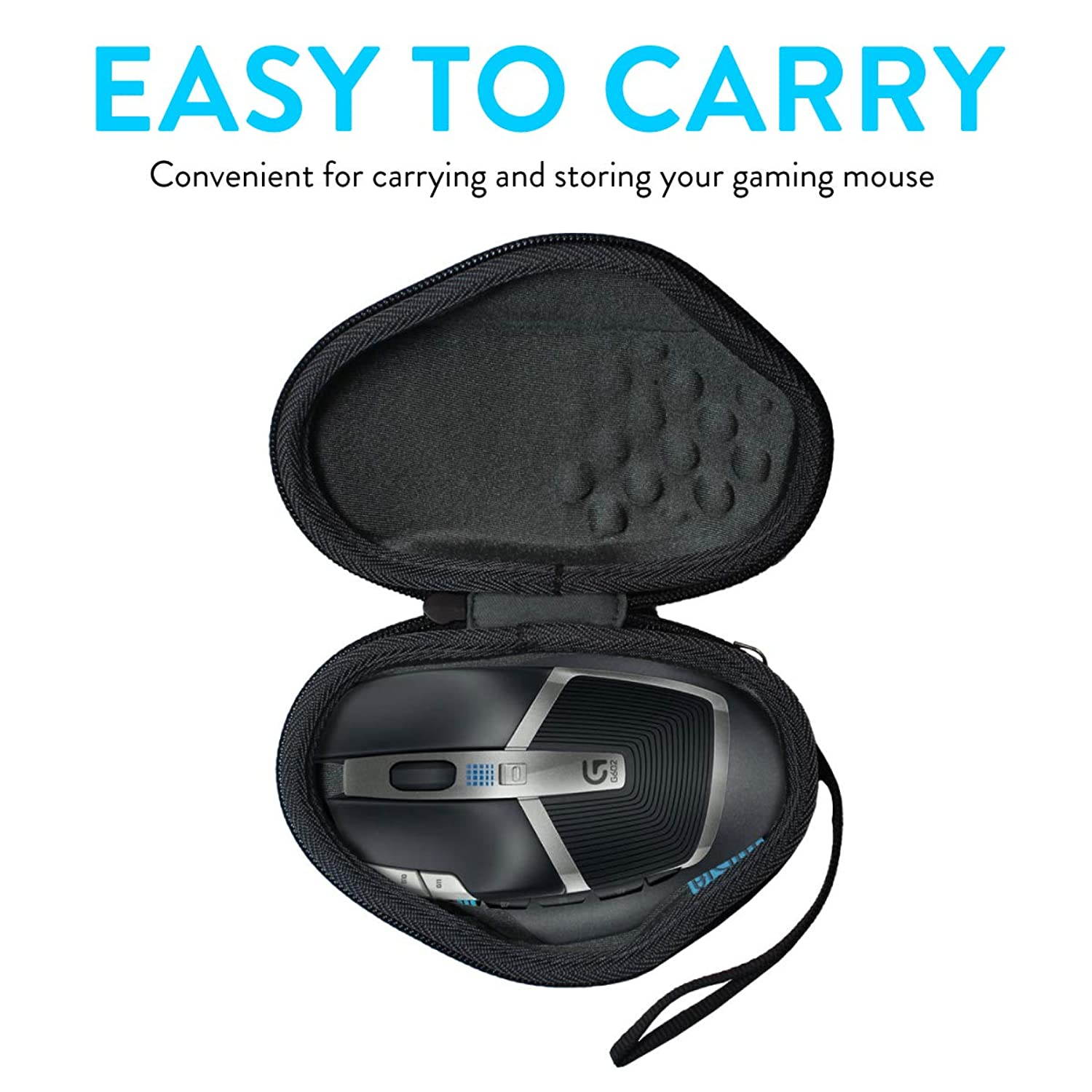 TUDIA EVA Case Compatible with Logitech G602 Lag-Free Wireless Gaming Mouse, Hard Travel Shockproof Storage Case for Gaming Mouse