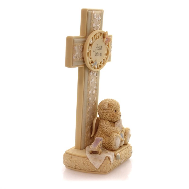 Foundations Jesus Loves Me Cross Angel Teddy Bear  -  Decorative Figurines