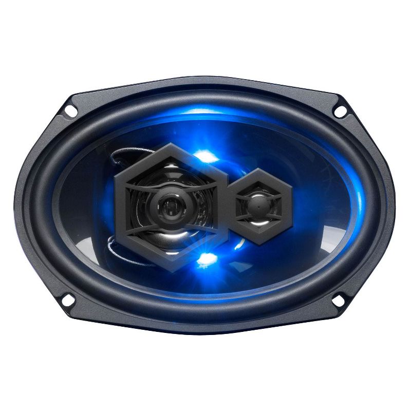 Boss Audio Elite Series B69LED 500 Watt Full Range Car Speaker Pair, Blue LED