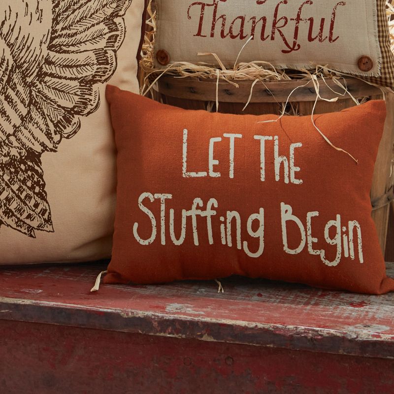 Park Designs Let Stuffing Begin Pillow - Orange