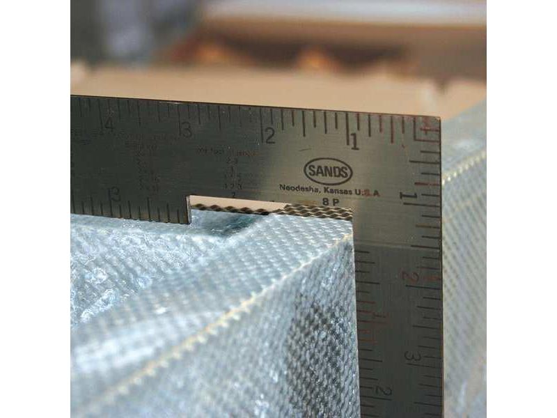 KRAFT TOOL DW242 Soffit Square,Steel,8in. L x 1in. W