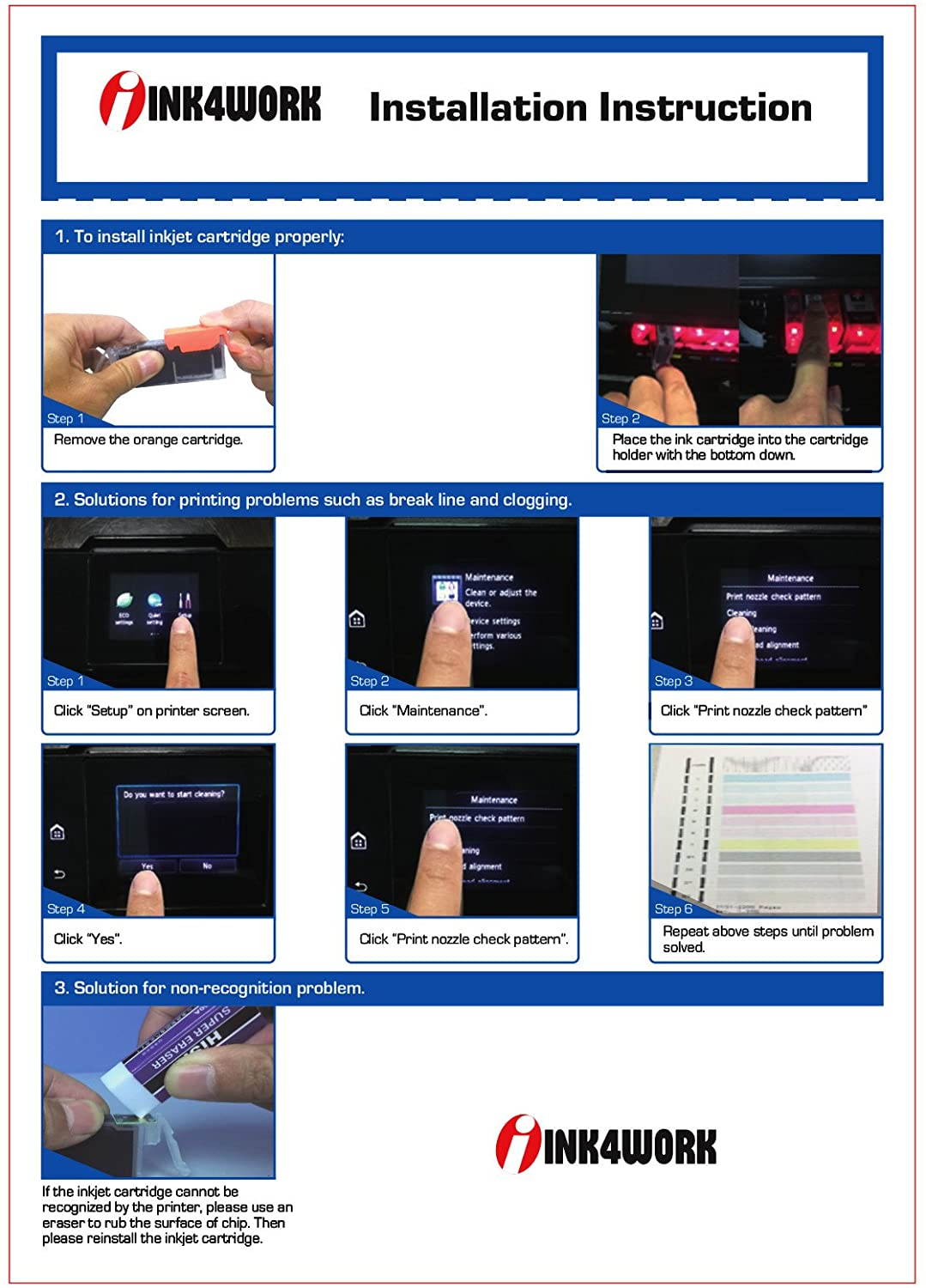 INK4WORK 10 Pack Compatible Ink Cartridge Replacement for Canon PGI-250XL PGI 250 XL CLI-251XL CLI 251 XL to use with Pixma IP7220 MG5420 MG6320 MX722 MX922
