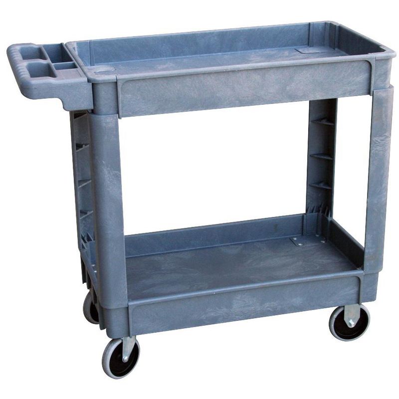 Homz 4-Drawer Medium Rolling Storage Cart - Black with Smoke Drawers