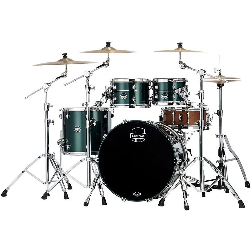 Mapex Saturn Evolution Classic Birch 4-Piece Shell Pack with 22 in. Bass Drum Brunswick Green