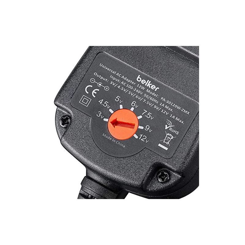 12W Universal 3V 4.5V 5V 6V 7.5V 9V 12V AC DC Adapter Power Supply for Household Electronics Mp3 Routers TV Boxes LCD Tablets CCTV IP Cameras Max. 1000mA [BB]