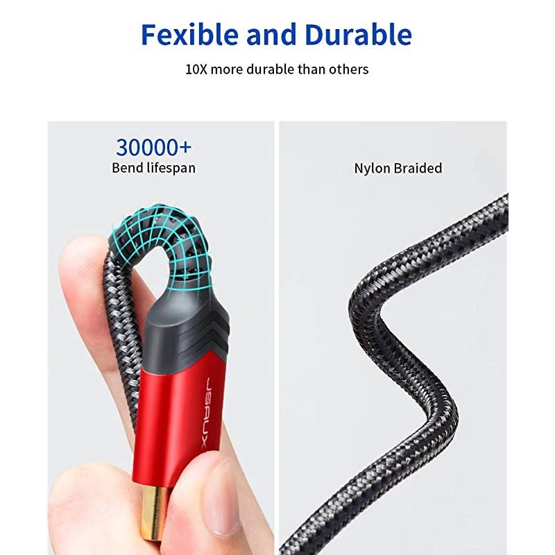 DisplayPort to DisplayPort Cable 10ft  12 DP Cable 4K60Hz 2K165Hz 2K144Hz GoldPlated Braided Ultra High Speed DisplayPort Cord for Laptop PC TV etc Gaming Monitor DP Cable Red